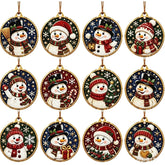 Snow Buddies Christmas Ornaments (12 Pieces)-Special-DiamondArt.ca