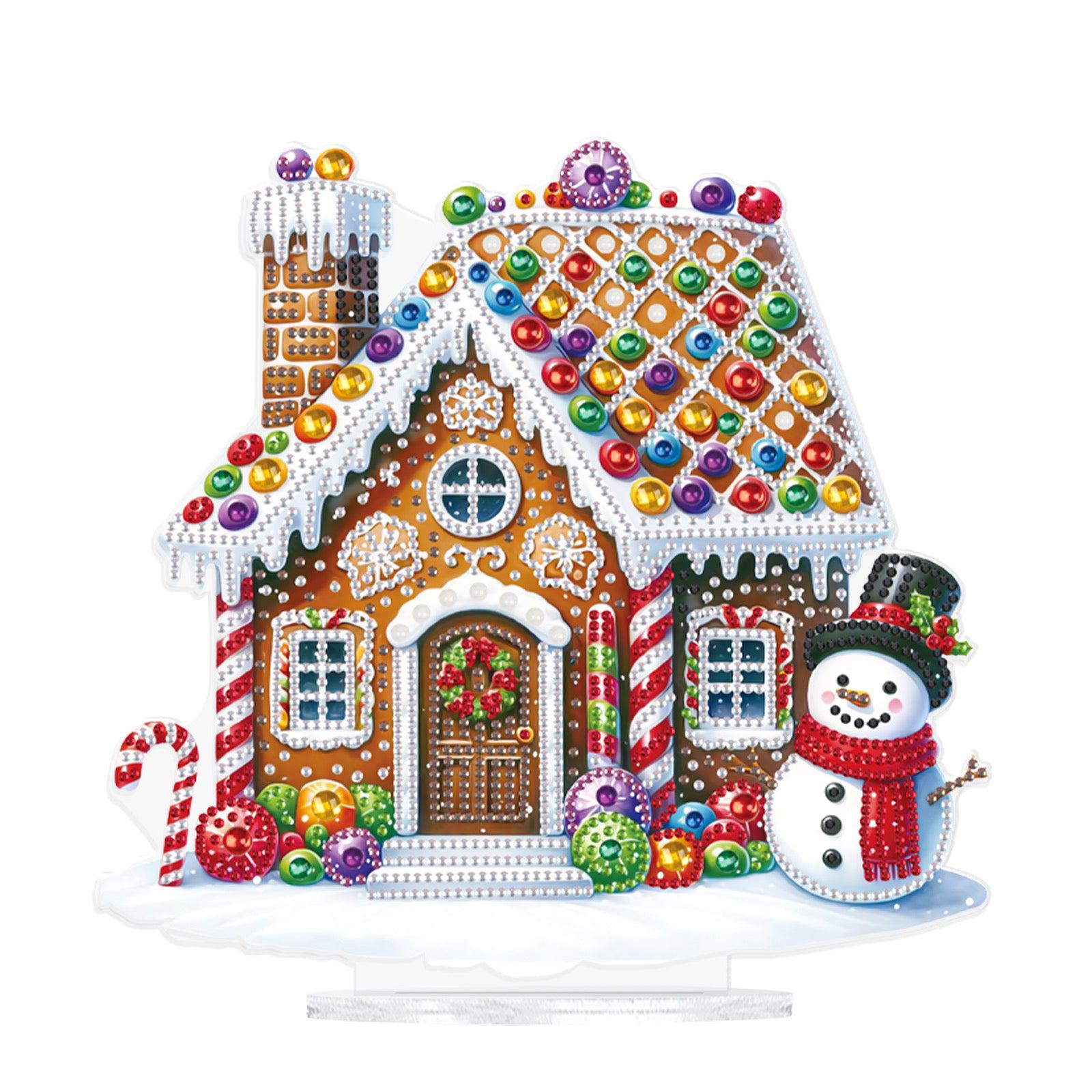Sparkle Gingerbread Cottage Tabletop Decoration-Special-DiamondArt.ca