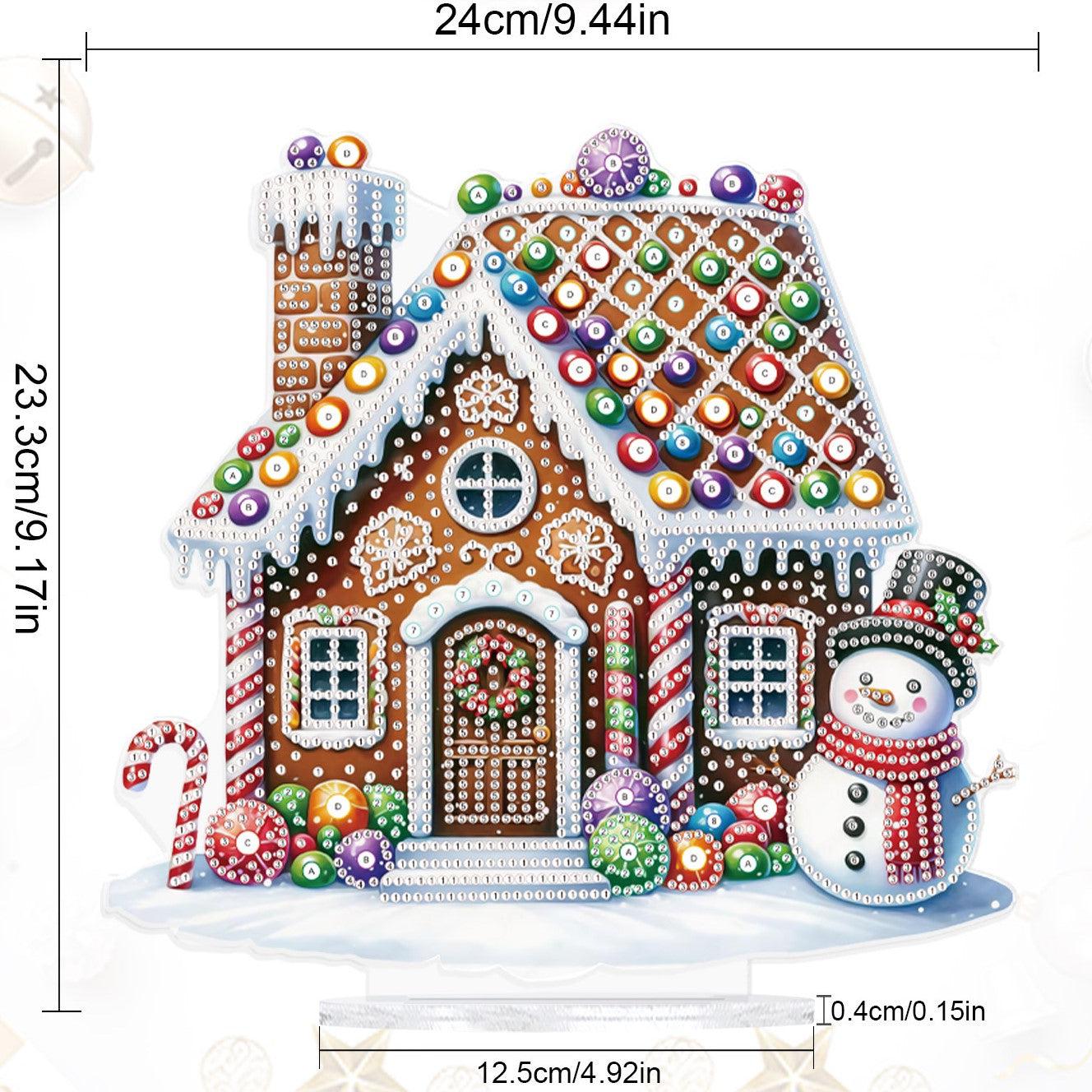Sparkle Gingerbread Cottage Tabletop Decoration-Special-DiamondArt.ca