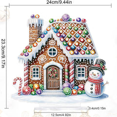 Sparkle Gingerbread Cottage Tabletop Decoration-Special-DiamondArt.ca