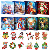 Sparkle Holiday Combo: 8 Christmas Cards & 12 Ornaments-Special-DiamondArt.ca