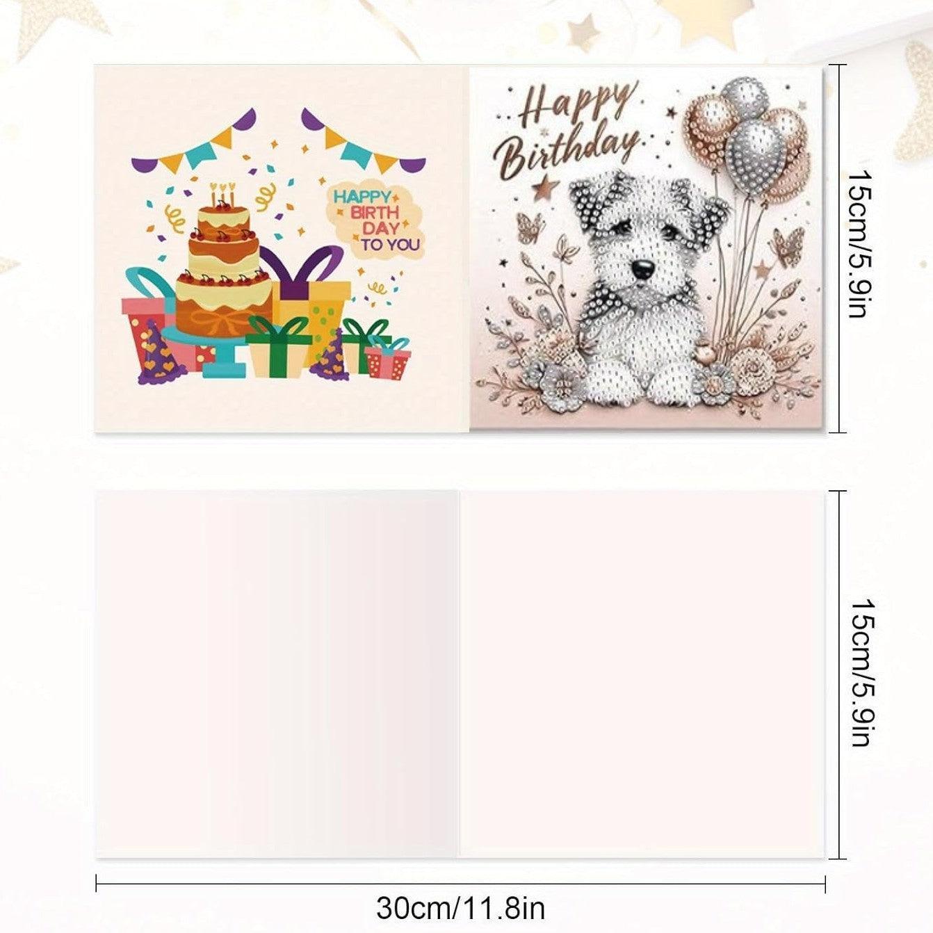 Sparkle Paws & Majestic Manes Birthday Cards (5 Pack)-Special-DiamondArt.ca