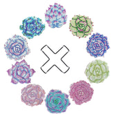 Sparkling Succulents Coaster Set (10 pieces)-Special-DiamondArt.ca