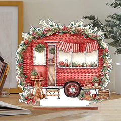 Sparkling Christmas Camper Tabletop Decoration-Special-DiamondArt.ca