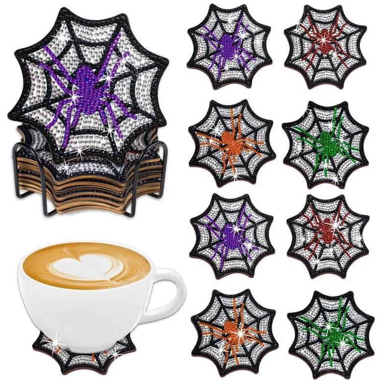 Spider Web Coaster Set (8 pieces)-Special-DiamondArt.ca