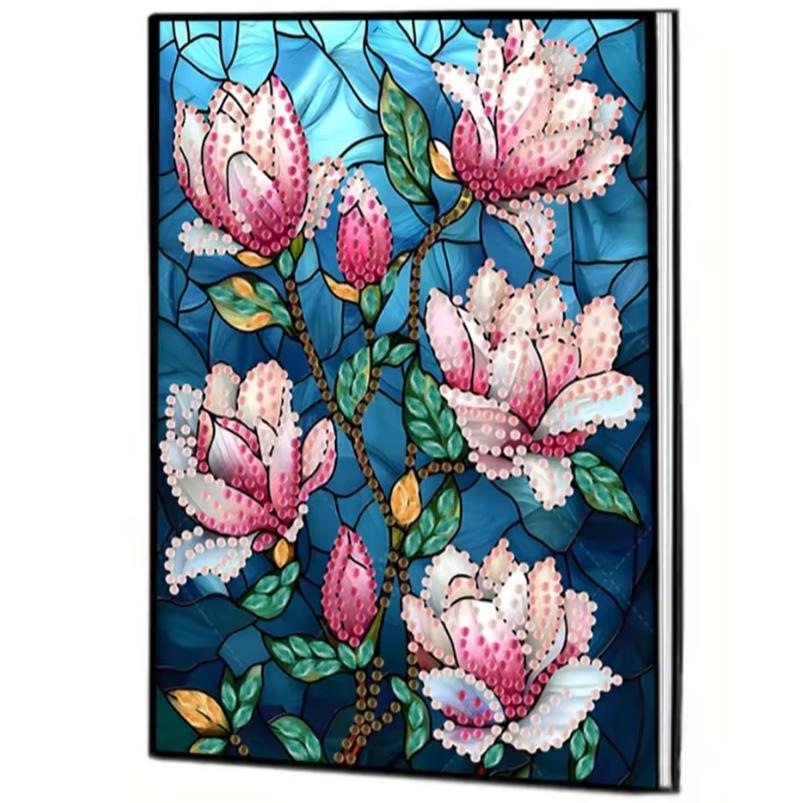 Stained Glass Flowers Notebook-Special-DiamondArt.ca