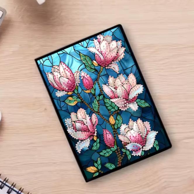Stained Glass Flowers Notebook-Special-DiamondArt.ca