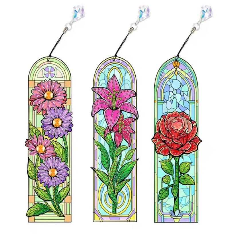 Stained Glass Garden Bookmark Set-Special-DiamondArt.ca
