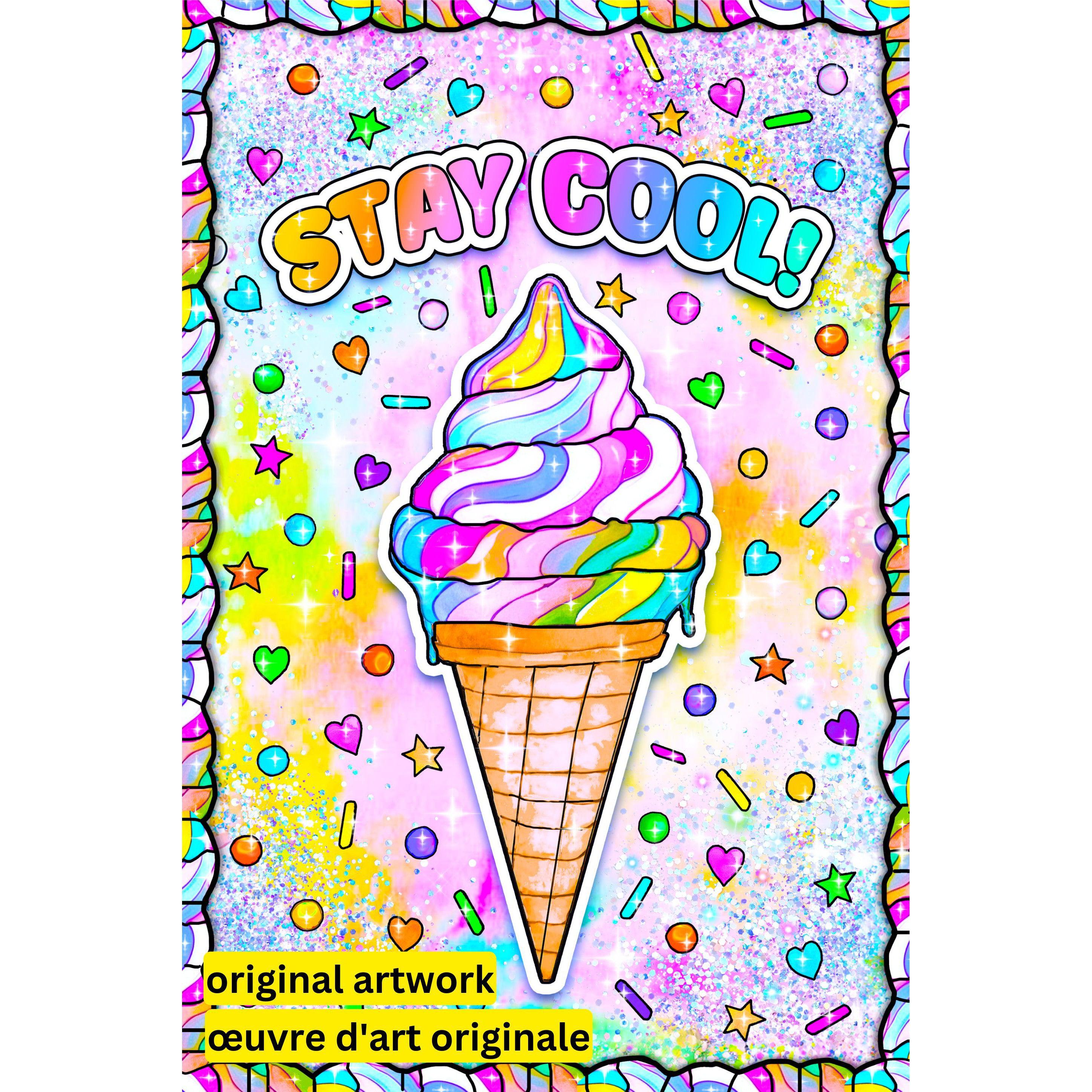 Stay Cool by Jess Stempel-30x45cm-Round-DiamondArt.ca