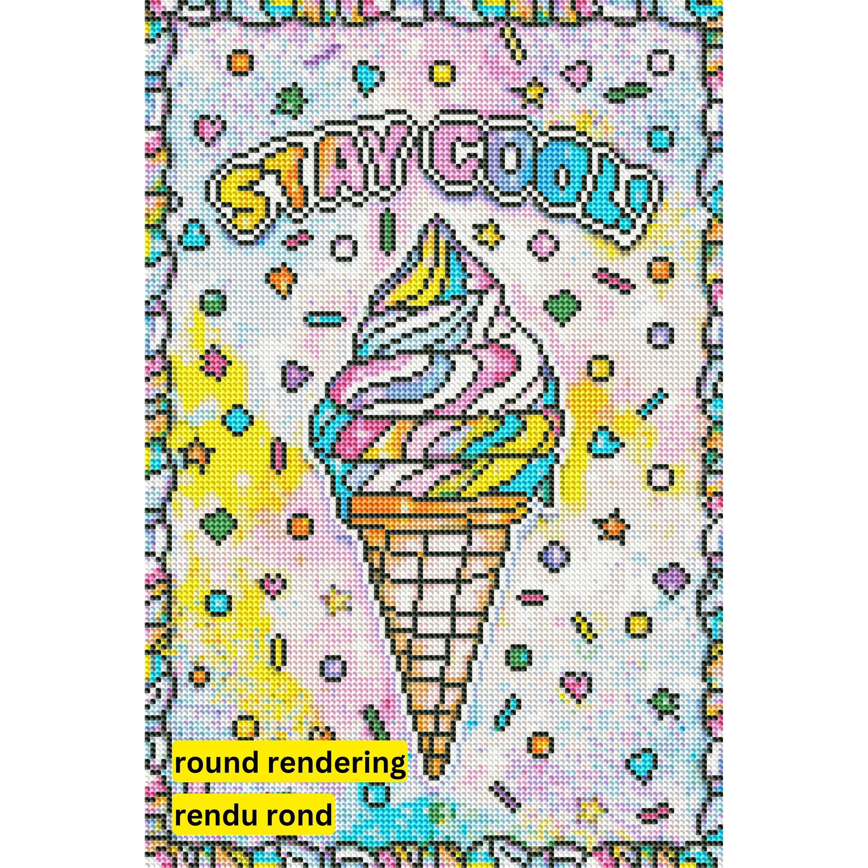 Stay Cool by Jess Stempel-30x45cm-Round-DiamondArt.ca
