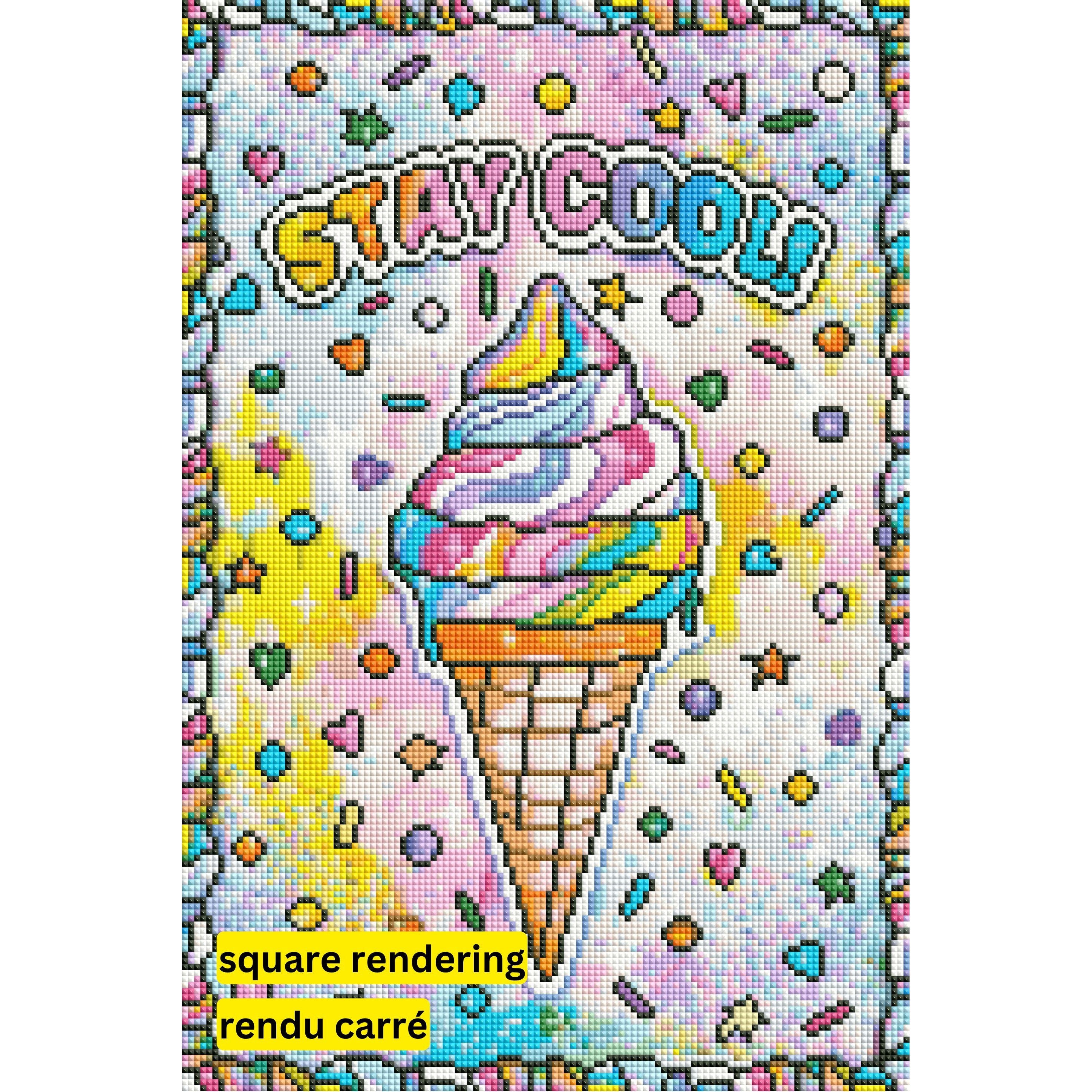 Stay Cool by Jess Stempel-30x45cm-Round-DiamondArt.ca