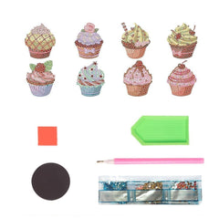 Sugar & Sparkle Cupcake Magnet Set-Special-DiamondArt.ca