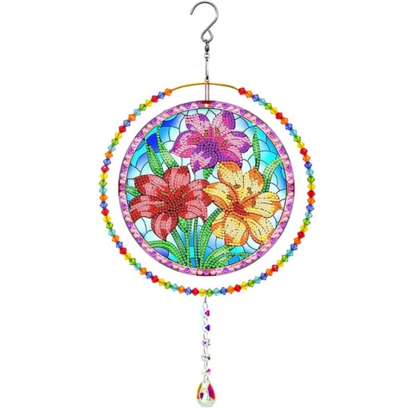 Sun-Kissed Lilies Suncatcher-Special-DiamondArt.ca