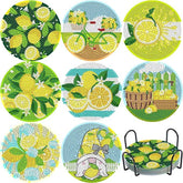 Sunshine & Lemons Coaster Set (8 pieces)-Special-DiamondArt.ca
