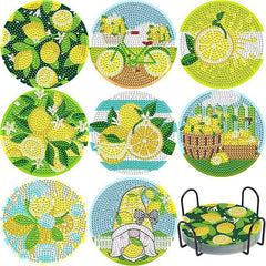 Sunshine & Lemons Coaster Set (8 pieces)-Special-DiamondArt.ca