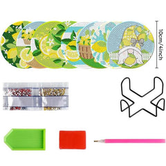 Sunshine & Lemons Coaster Set (8 pieces)-Special-DiamondArt.ca