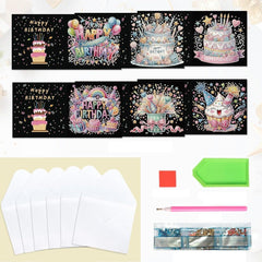 Sweet Sparkle Celebrations Birthday Cards (6 Pack)-Special-DiamondArt.ca