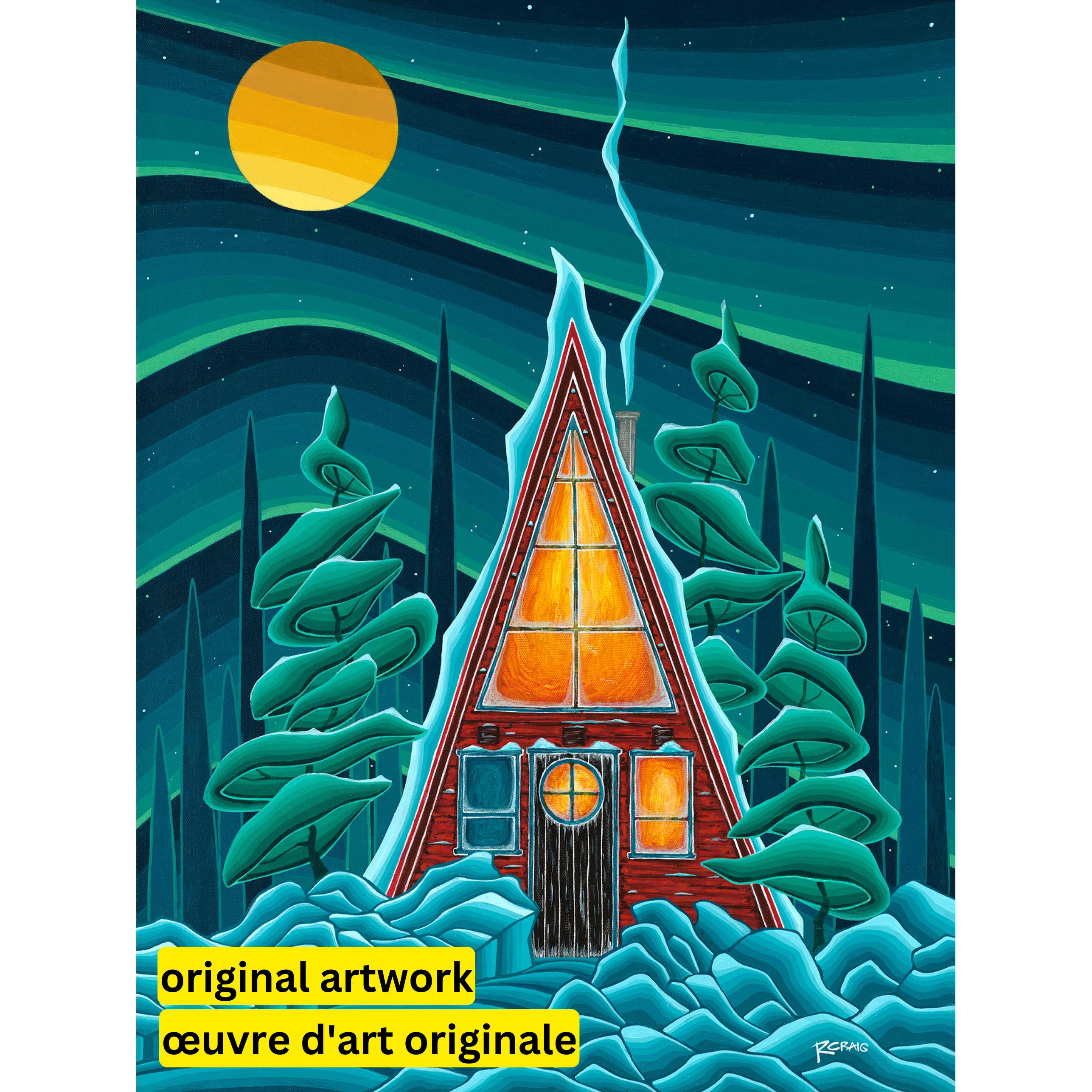 The Chalet by Robbie Craig-30x40cm-Round-DiamondArt.ca