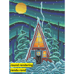 The Chalet by Robbie Craig-30x40cm-Round-DiamondArt.ca