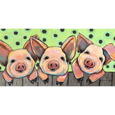 Three Little Pigs by Karrie Evenson-30x60cm-Square-DiamondArt.ca