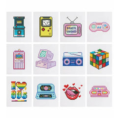 Throwback Classics Sparkle Minis 12 Canvas Kit-Square-DiamondArt.ca