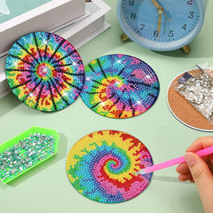 Tie Dye Coaster Set (8 pieces)-Special-DiamondArt.ca