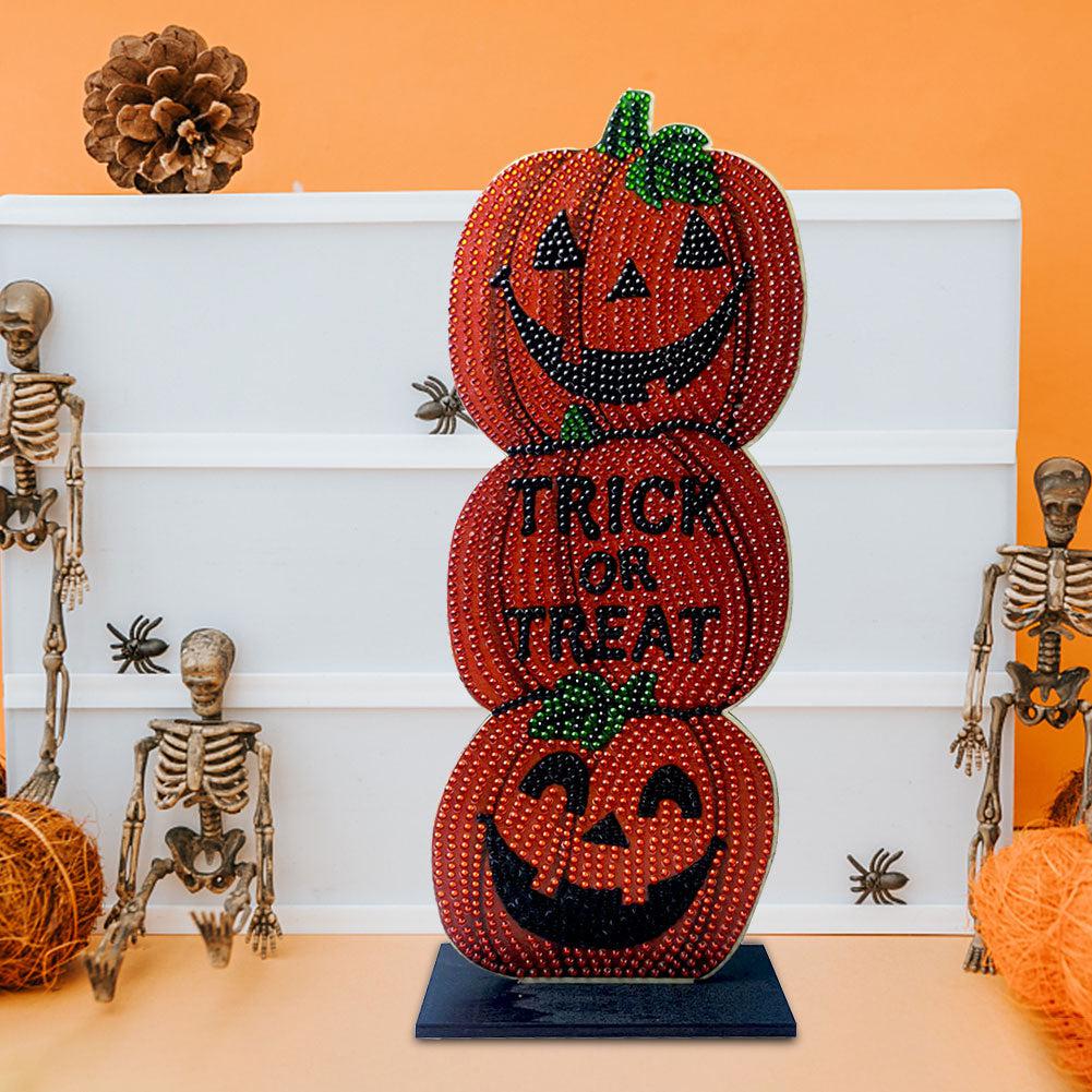 Trick or Treat Wooden Tabletop Decoration-Special-DiamondArt.ca