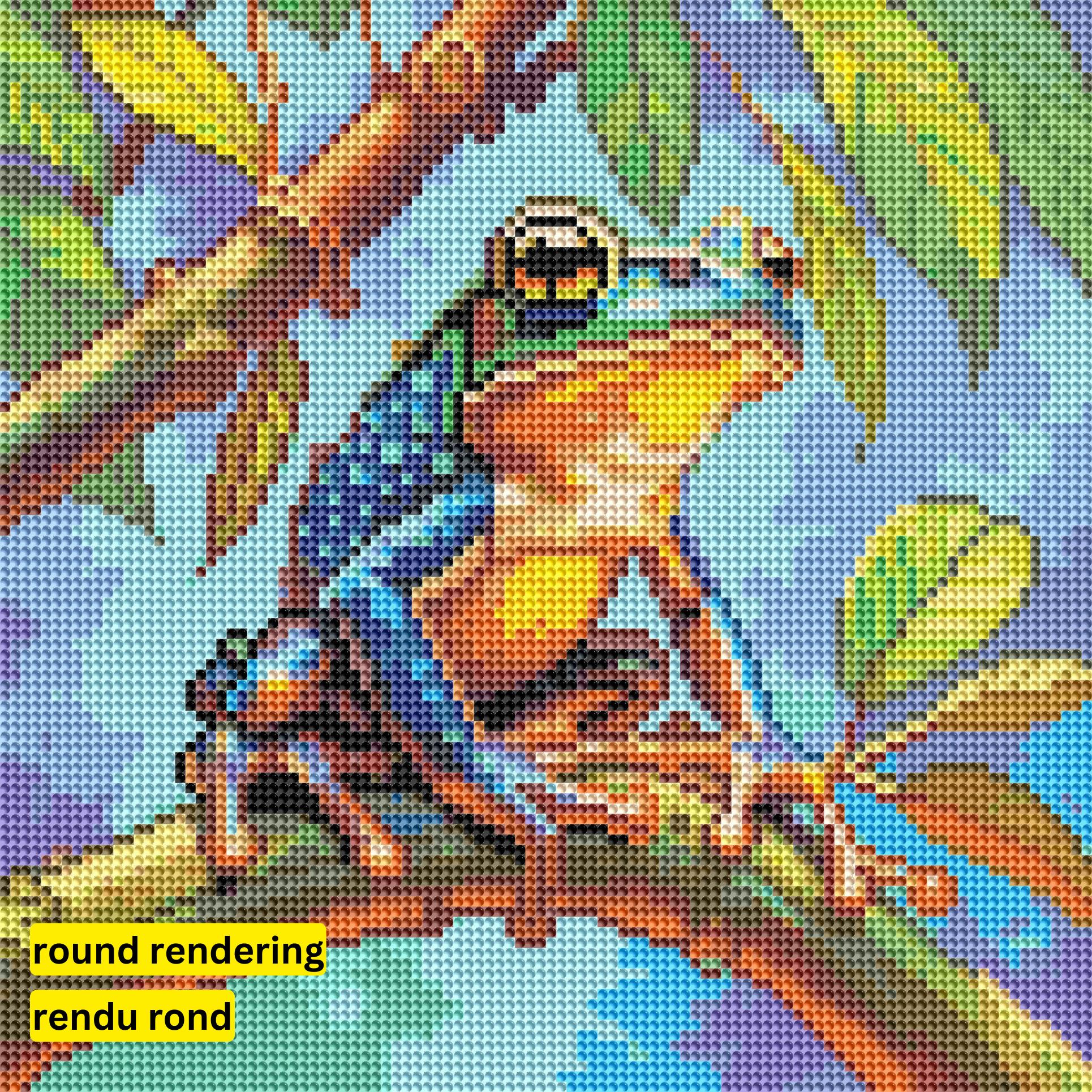 Vibrant Tree Frog by Hannah Green-30x30cm-Round-DiamondArt.ca