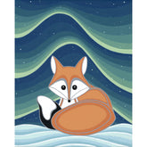 Vixen and the Aurora by Robbie Craig-30x40cm-Round-DiamondArt.ca