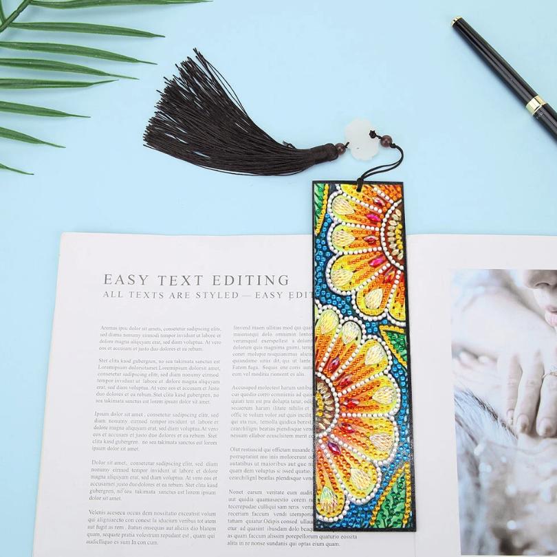 Yellow Flowers Bookmark-Special-DiamondArt.ca