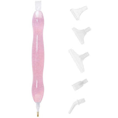 Chunky Acrylic Hand-Turned Drill Pen-Pink Glitter-DiamondArt.ca