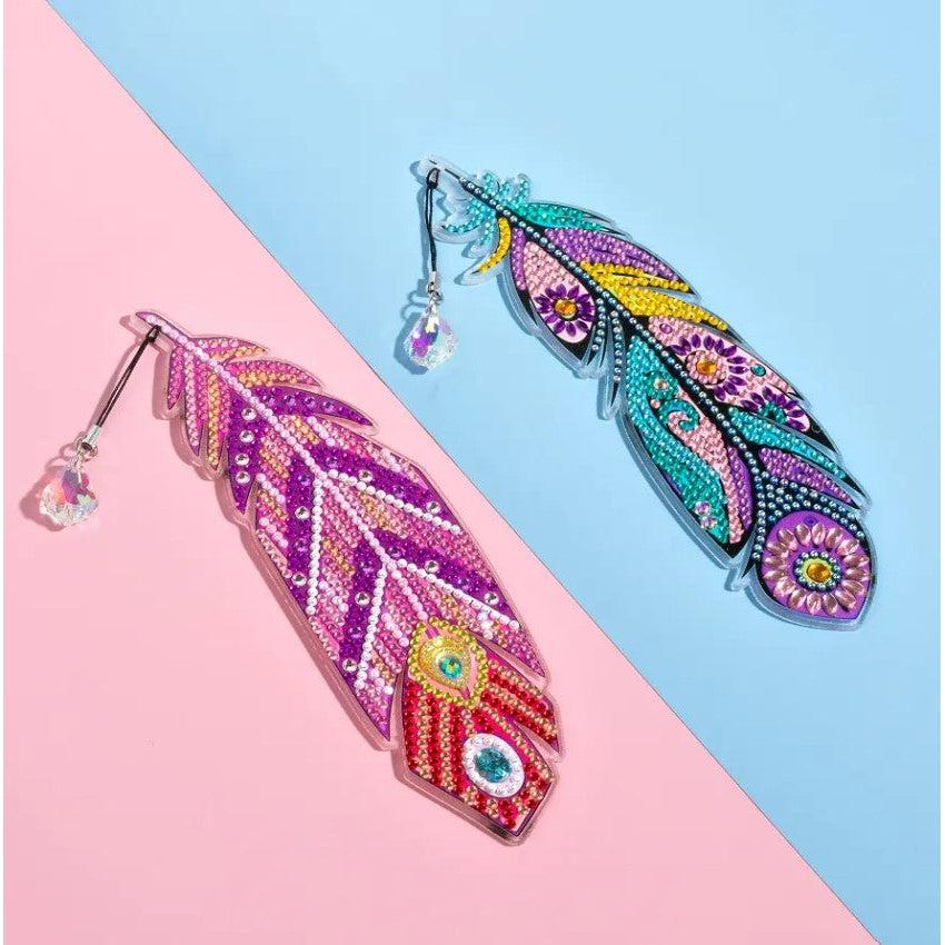 Acrylic Feather Bookmark Set (2 pieces)-Special-DiamondArt.ca