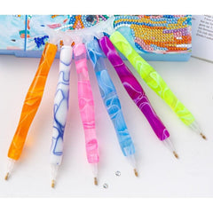 Acrylic Hand-Turned Drill Pen-Blue-DiamondArt.ca