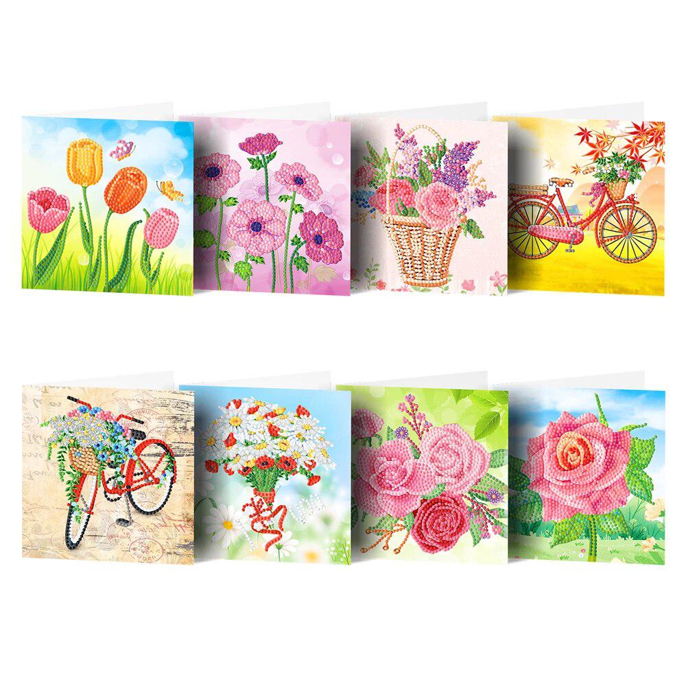 Assorted Greeting Card Set Three (8 Pack)-Round-DiamondArt.ca