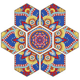 Blue Mandala Coaster Set (7 pieces)-Special-DiamondArt.ca