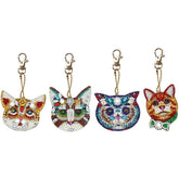 Cat Faces Key Chain Kit-Special-DiamondArt.ca