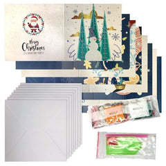Merry & Bright Christmas Card Set (8 Pack)-Special-DiamondArt.ca