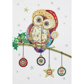 Christmas Owl-25x35cm-Special-DiamondArt.ca