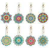 Colourful Mandalas Key Chain Kit (8 Pieces)-Special-DiamondArt.ca