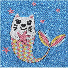 Crystal MerCat Kid's Kit-17x17cm-Special-DiamondArt.ca