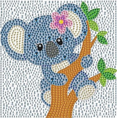 Cute Koala Kid's Kit-17x17cm-Special-DiamondArt.ca
