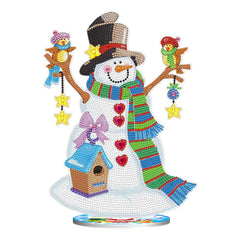 Friendly Snowman Tabletop Decoration-Friendly Snowman-DiamondArt.ca