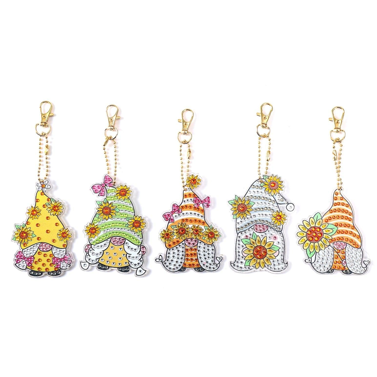 Garden Gnomes Key Chain Kit-Special-DiamondArt.ca