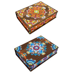 Mandala Keepsake Box-Blue Mandala-DiamondArt.ca