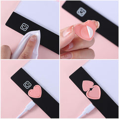 2-Pack Light Pad Power Button Cover-Hearts-DiamondArt.ca