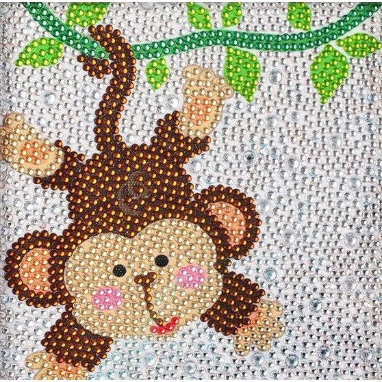 Monkey Kid's Kit-17x17cm-Special-DiamondArt.ca