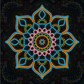 Multi-Glow Purple Mandala-25x25cm-Special-DiamondArt.ca