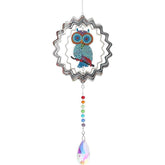 Owl Spinner Suncatcher-Owl Spinner-DiamondArt.ca