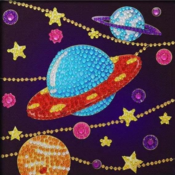 Planets Kid's Kit-17x17cm-Special-DiamondArt.ca