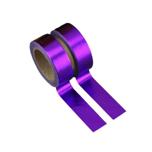 Purple Foil Washi Tape (1 Roll)-1 Roll-DiamondArt.ca